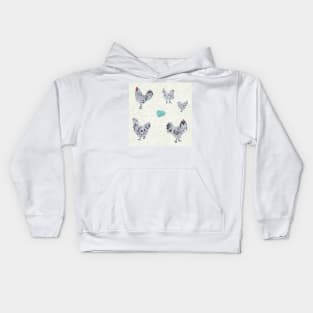 Splash Ameraucana Pattern Cream Kids Hoodie